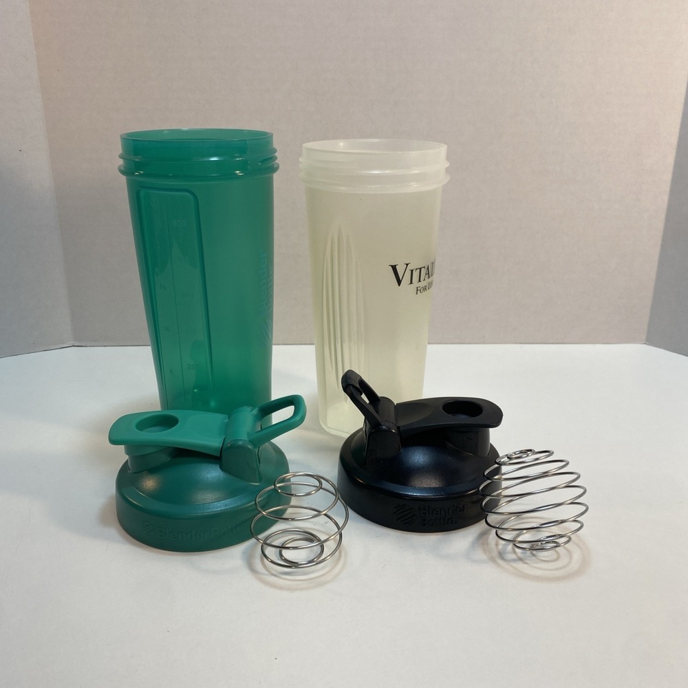 Blender Bottle 28oz Classic Black Loop Lid Clear Green Vitality For Life Lot‎ 2 - Picture 5 of 9